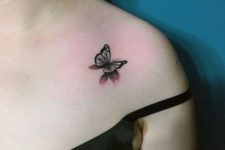 Charming 3D butterfly tattoo