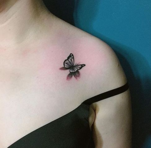 Charming 3D butterfly tattoo