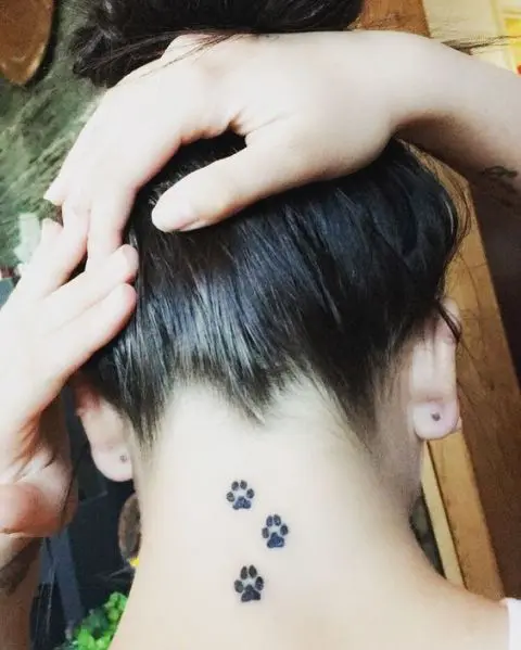 Dog paw tattoo