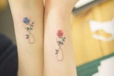 Elegant tiny flower tattoo