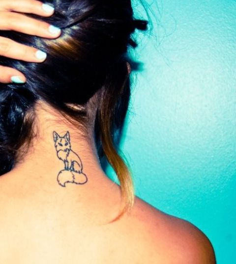 Fox silhouette tattoo