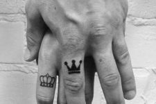 Matching crown tattoo ideas