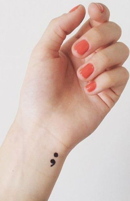 Simple semicolon tattoo idea
