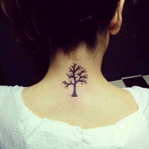 Simple tree tattoo design