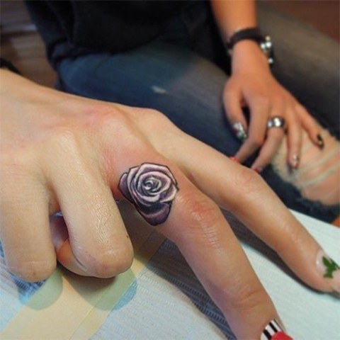 Small rose tattoo