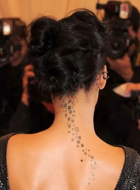 Star tattoo idea for your neck
