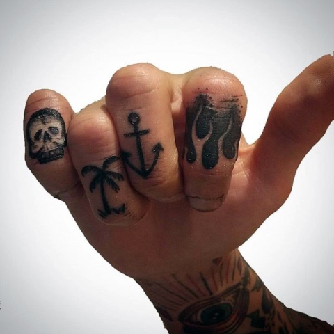 Various finger tattoo designs