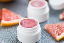 DIY pink grapefruit lip balm