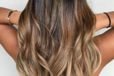 04 ombre balayage on black hair with caramel and honey shades