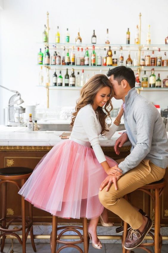 a white sweater and a pink tutu is always a win-win idea