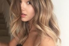 05 brown hair with ombre balayage to honey and blonde