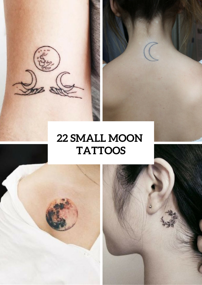 Small Moon Tattoo Ideas For Ladies