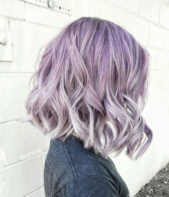 lilac to silver grey ombre hair