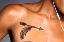 Arrow and feather tattoo