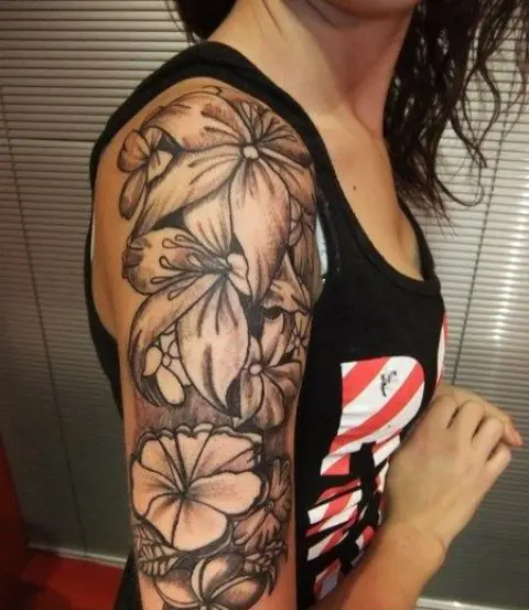 Big flowers tattoo