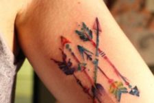Colorful arrows tattoo
