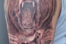 Cool bear tattoo