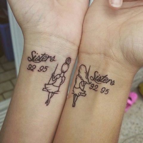Cute sister tattoos