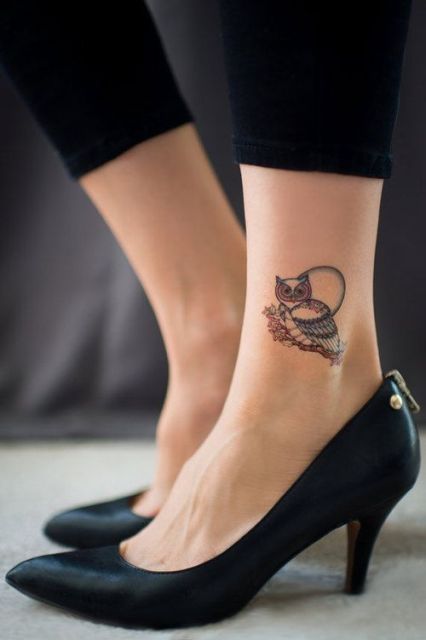 Elegant tattoo design on the ankle