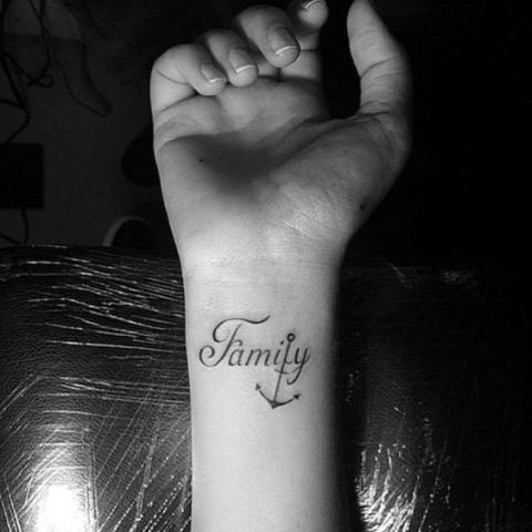 Family tattoo with anchor