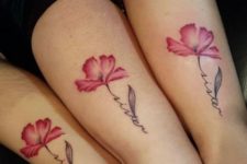 Floral tattoos for sisters