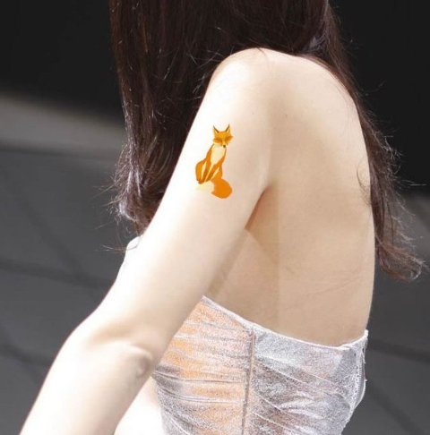 Fox tattoo on the arm