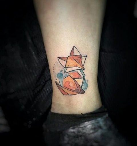 Geometric fox on the ankle