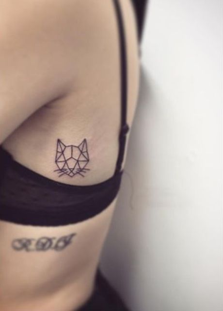 Geometric tattoo on the side