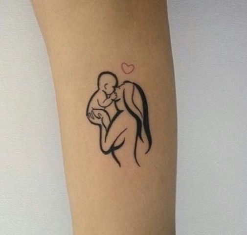 Mother and child tattoo idea