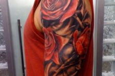 Red roses tattoo