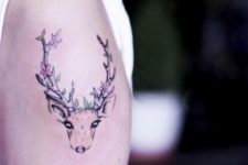 small deer women tattoo