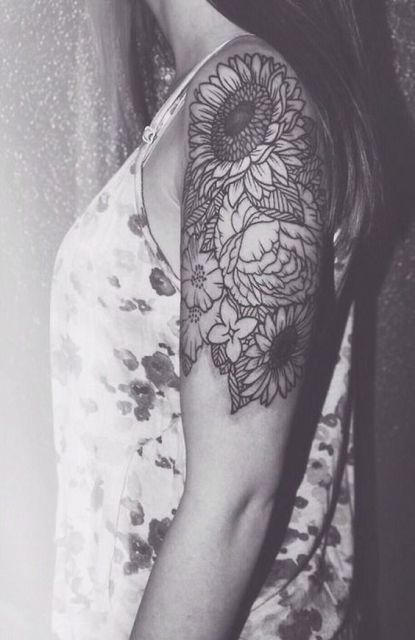 Sunflower tattoo idea