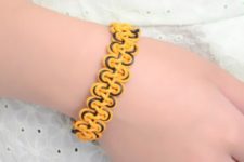 DIY double wave friendhship bracelets in two colors