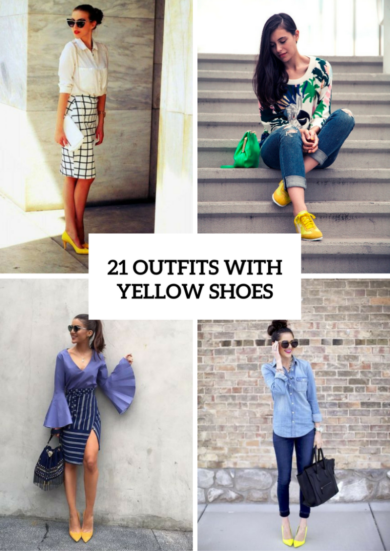 Cool Outfit Ideas With Yellow Shoes