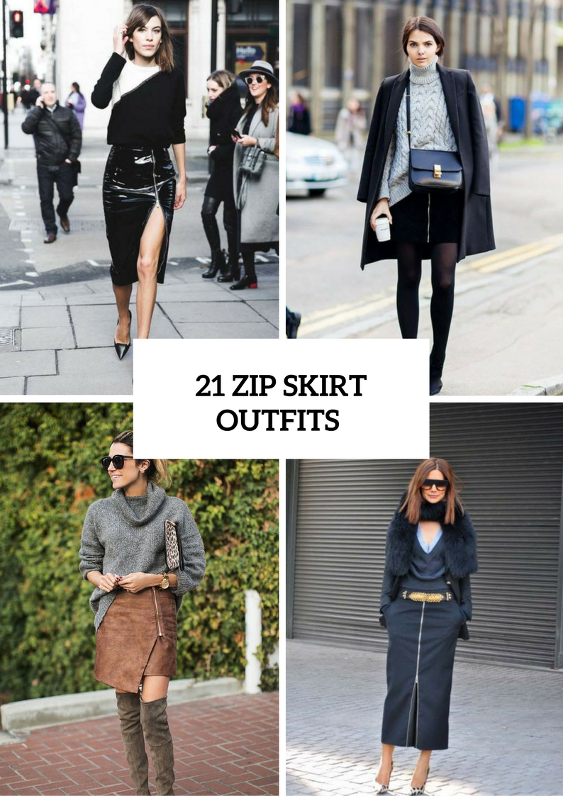 Wonderful Zip Skirt Outfits To Try