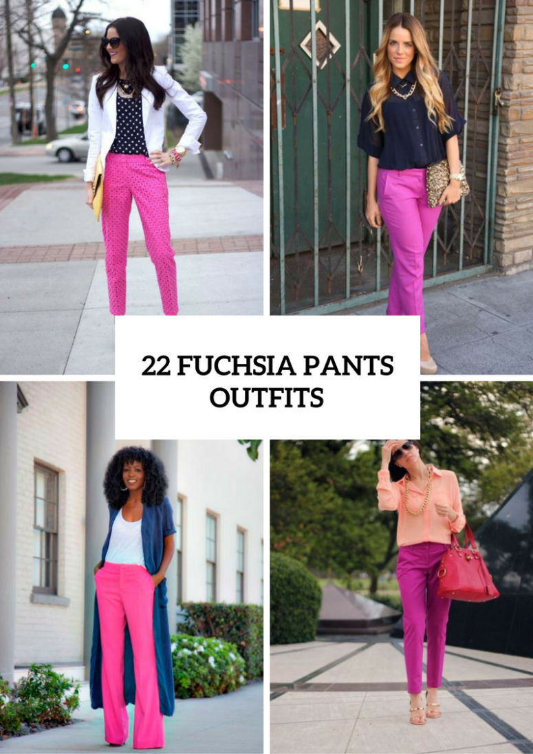 22 Fuchsia Pants Outfits For Stylish Ladies