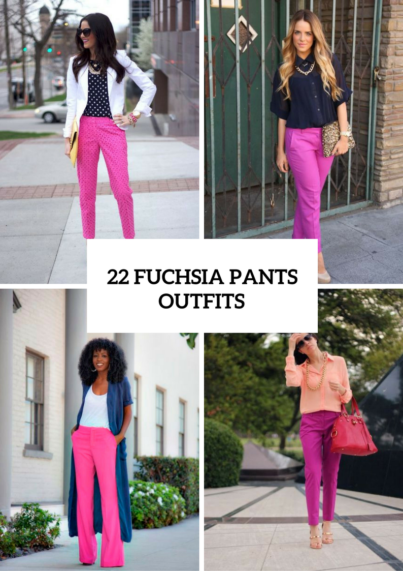 Fuchsia Pants Outfits For Stylish Ladies