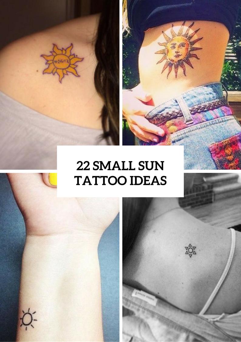 Small Sun Tattoo Ideas For Ladies