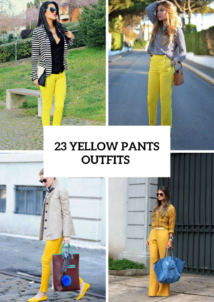Picture Of Spring Outfits With Yellow Pants For Women