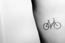 Bicycle tattoo on the side