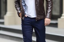 casual men’s look with a jacket
