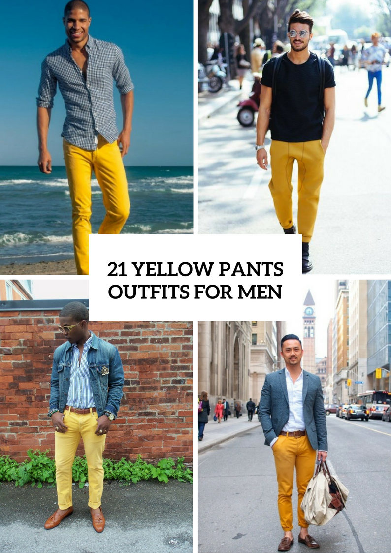 Stunning Yellow Pants Outfits For Men
