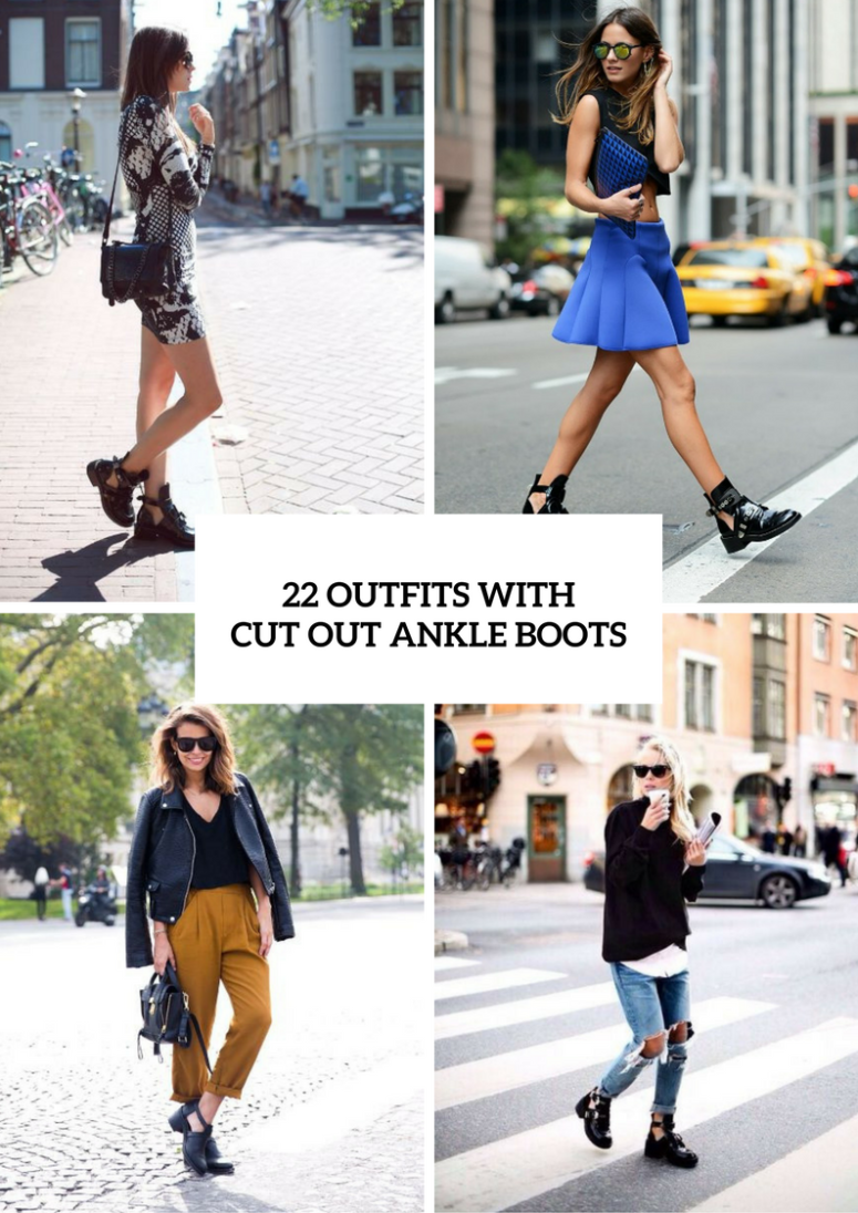 22 Adorable Outfits With Cut Out Ankle Boots