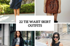 22 Spring Outfits With Tie Waist Skirts