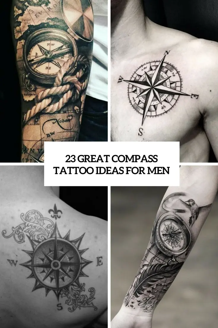 great compass tattoo ideas for men cover