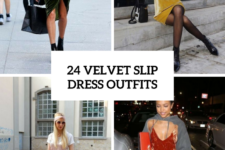 24 Spring Outfits With Velvet Slip Dresses