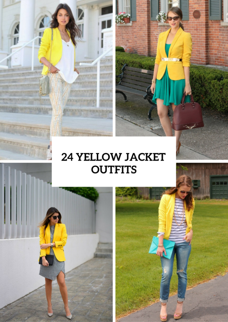 24 Sunny Outfits With Yellow Jackets
