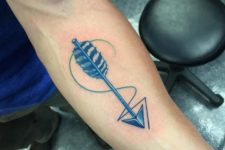 Arrow with feather tattoo