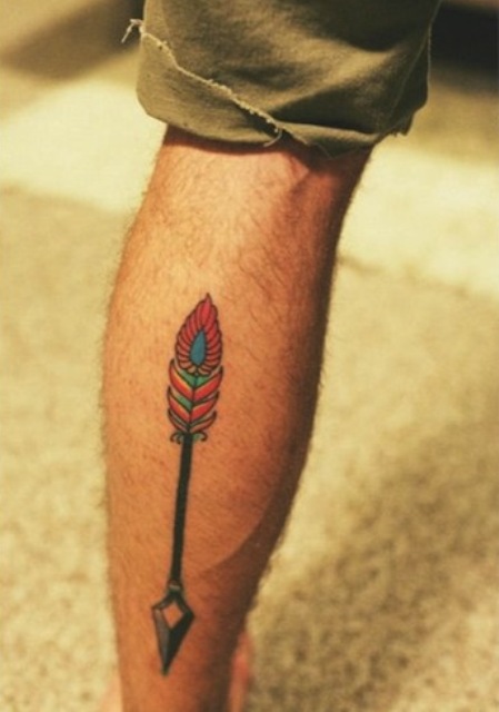 Colored arrow on the leg