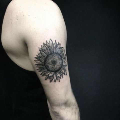 Simple flower tattoo idea